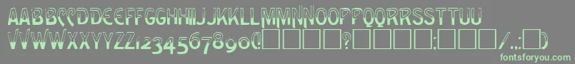 GreenRegular Font – Green Fonts on Gray Background