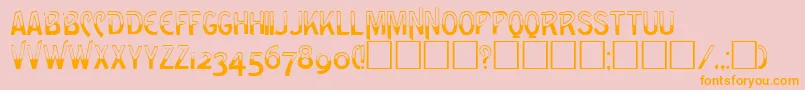 GreenRegular Font – Orange Fonts on Pink Background
