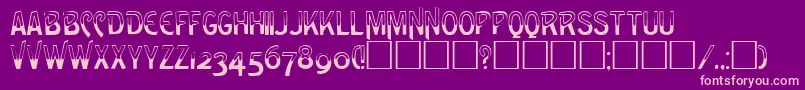 GreenRegular Font – Pink Fonts on Purple Background