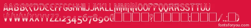 GreenRegular Font – Pink Fonts on Red Background