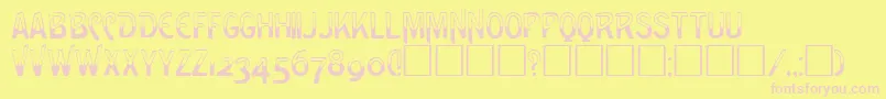 GreenRegular Font – Pink Fonts on Yellow Background