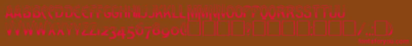 GreenRegular Font – Red Fonts on Brown Background
