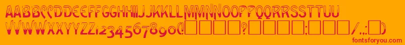 GreenRegular Font – Red Fonts on Orange Background