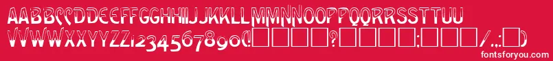 GreenRegular Font – White Fonts on Red Background