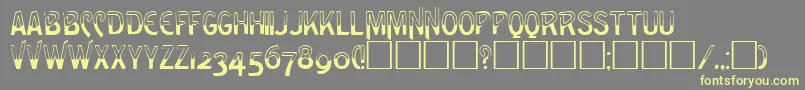 GreenRegular Font – Yellow Fonts on Gray Background