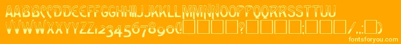 GreenRegular Font – Yellow Fonts on Orange Background