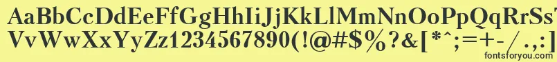 Шрифт UkrainiankudriashovBold – чёрные шрифты на жёлтом фоне