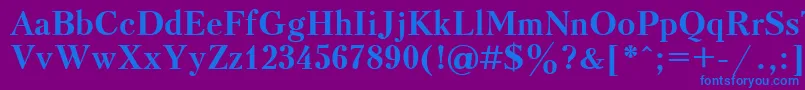 UkrainiankudriashovBold Font – Blue Fonts on Purple Background