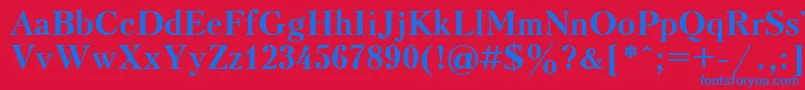 UkrainiankudriashovBold Font – Blue Fonts on Red Background