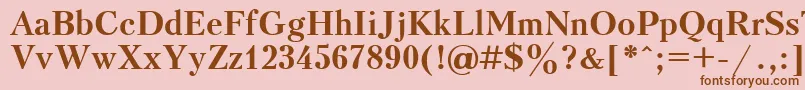 UkrainiankudriashovBold Font – Brown Fonts on Pink Background