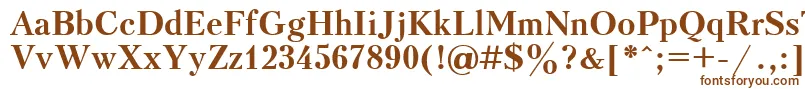Czcionka UkrainiankudriashovBold – brązowe czcionki na białym tle