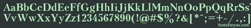 フォントUkrainiankudriashovBold – 黒い背景に緑の文字