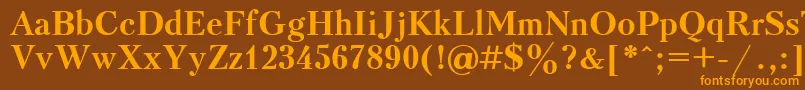 UkrainiankudriashovBold Font – Orange Fonts on Brown Background