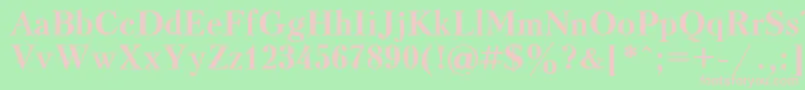 Fonte UkrainiankudriashovBold – fontes rosa em um fundo verde