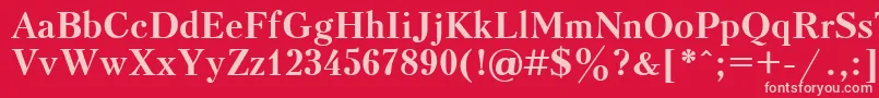UkrainiankudriashovBold-Schriftart – Rosa Schriften auf rotem Hintergrund