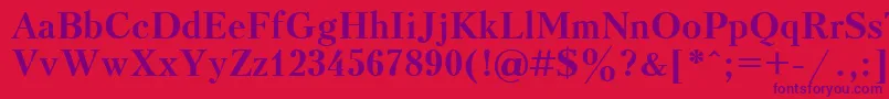 Police UkrainiankudriashovBold – polices violettes sur fond rouge