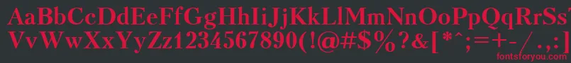 フォントUkrainiankudriashovBold – 黒い背景に赤い文字