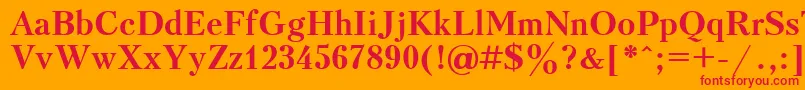UkrainiankudriashovBold Font – Red Fonts on Orange Background