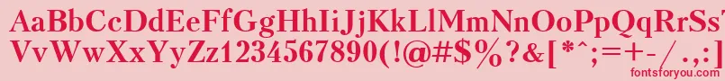 UkrainiankudriashovBold-Schriftart – Rote Schriften auf rosa Hintergrund