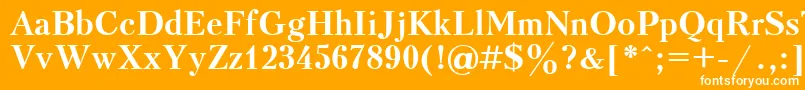 フォントUkrainiankudriashovBold – オレンジの背景に白い文字