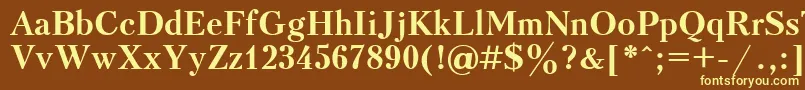 UkrainiankudriashovBold Font – Yellow Fonts on Brown Background