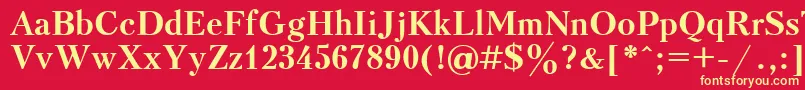 UkrainiankudriashovBold Font – Yellow Fonts on Red Background