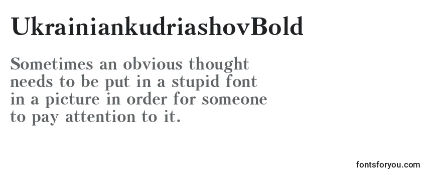 Schriftart UkrainiankudriashovBold