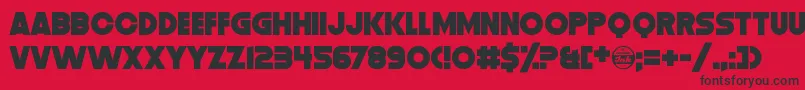 DistortionDosDigital Font – Black Fonts on Red Background