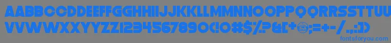 DistortionDosDigital Font – Blue Fonts on Gray Background