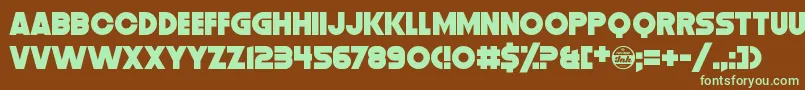 DistortionDosDigital Font – Green Fonts on Brown Background