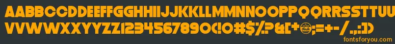 DistortionDosDigital Font – Orange Fonts on Black Background