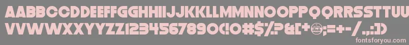 DistortionDosDigital Font – Pink Fonts on Gray Background