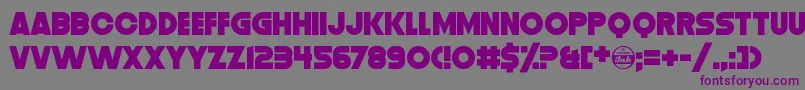 DistortionDosDigital Font – Purple Fonts on Gray Background