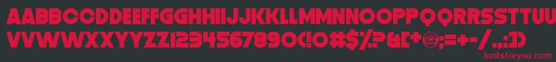 DistortionDosDigital Font – Red Fonts on Black Background