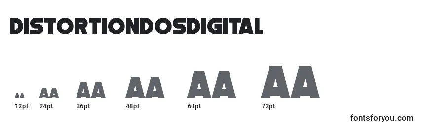 DistortionDosDigital Font Sizes