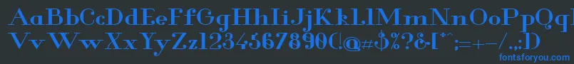 GlamorBoldExtended Font – Blue Fonts on Black Background