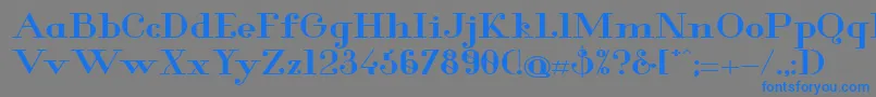 GlamorBoldExtended Font – Blue Fonts on Gray Background