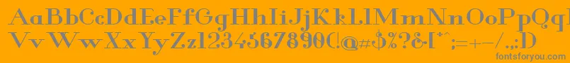GlamorBoldExtended Font – Gray Fonts on Orange Background