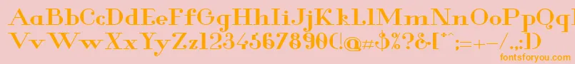 GlamorBoldExtended Font – Orange Fonts on Pink Background