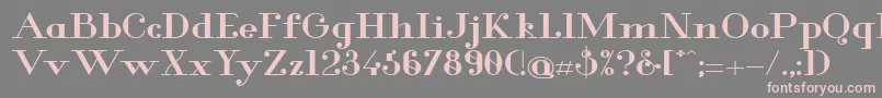 GlamorBoldExtended Font – Pink Fonts on Gray Background