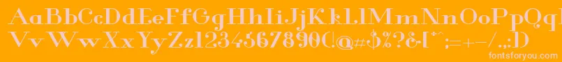 GlamorBoldExtended Font – Pink Fonts on Orange Background