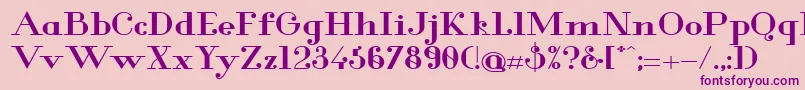 GlamorBoldExtended Font – Purple Fonts on Pink Background