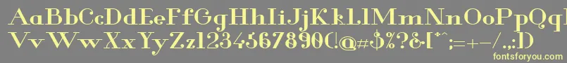 GlamorBoldExtended Font – Yellow Fonts on Gray Background