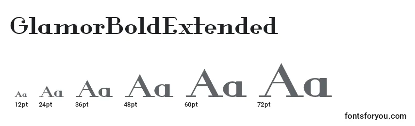 GlamorBoldExtended (19121) Font Sizes