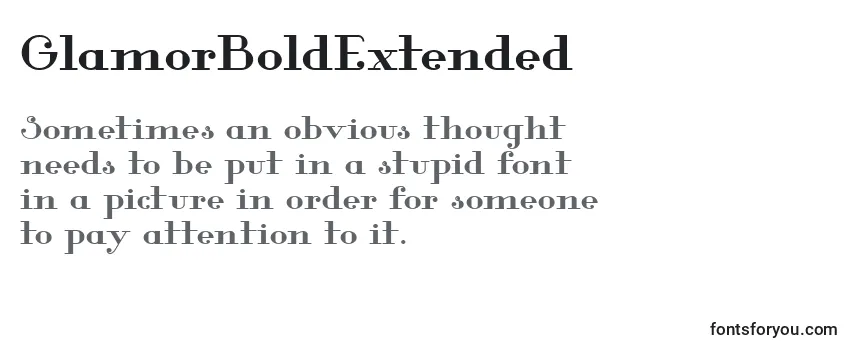 GlamorBoldExtended (19121) フォントのレビュー