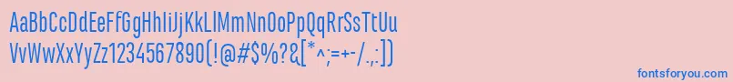 Шрифт MarianinaCnFyRegular – синие шрифты на розовом фоне