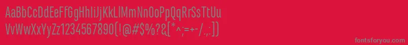 MarianinaCnFyRegular-Schriftart – Graue Schriften auf rotem Hintergrund