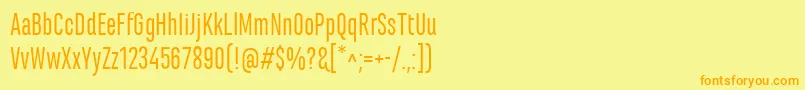 MarianinaCnFyRegular Font – Orange Fonts on Yellow Background