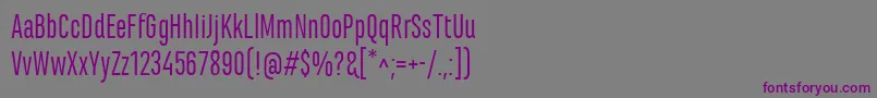 Шрифт MarianinaCnFyRegular – фиолетовые шрифты на сером фоне