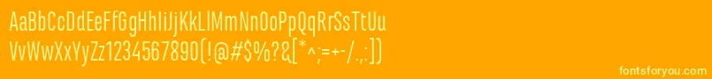 MarianinaCnFyRegular Font – Yellow Fonts on Orange Background